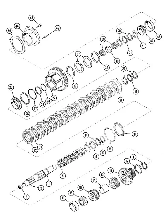 297418A2 - Кольцо упл. шестерни корпуса муфты 54Т вала промежут. КПП диап. TGT8./Mg.